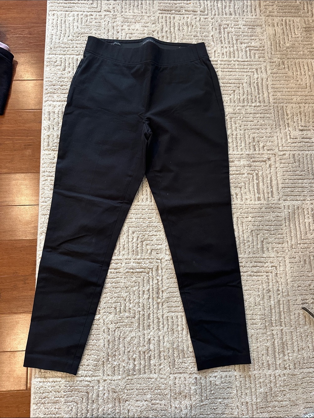 Talbots Black Skinny Ponte Pull-On Ankle Pants
